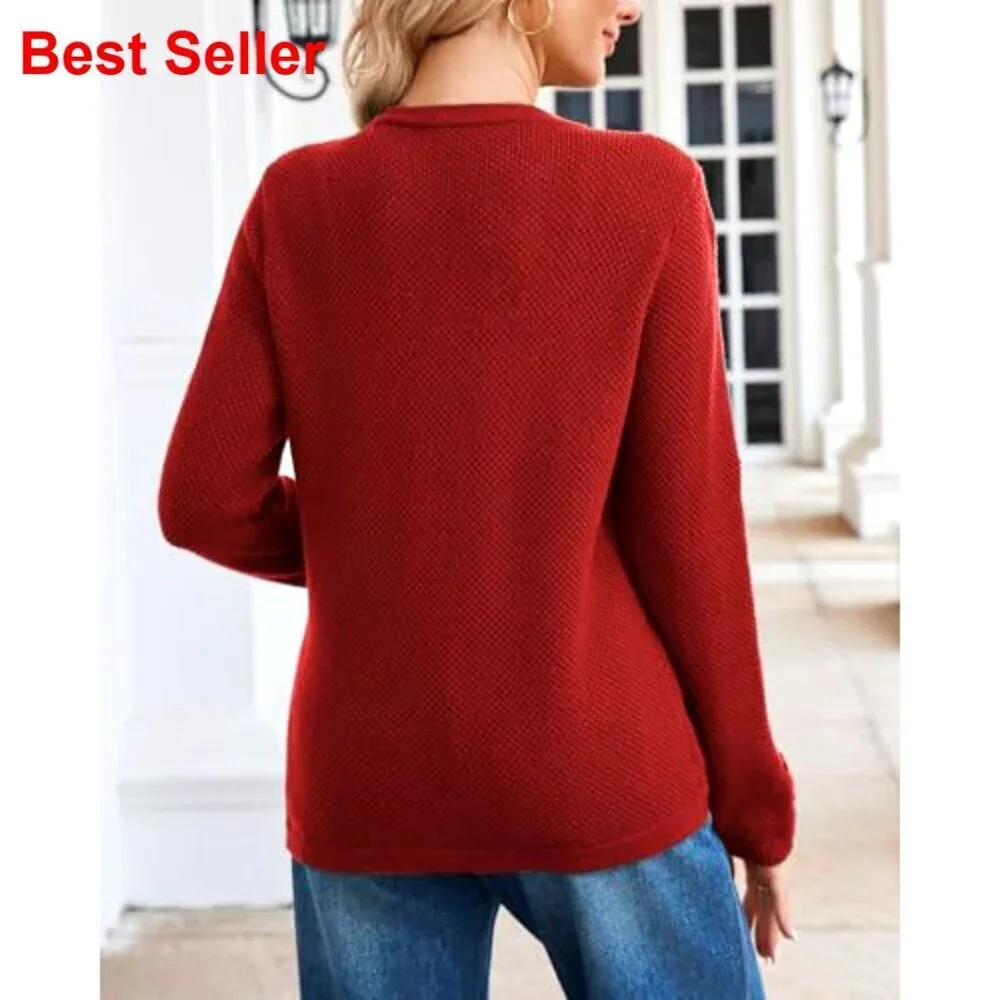 Chunky Knit Cardigan Sweater Button Down Lightweight Casual Coat Jacket